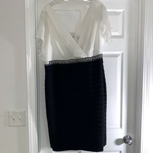 K. Jordan, Size 20W, Black & White Cocktail Dress